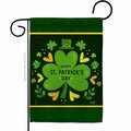 Patio Trasero 13 x 18.5 in. St. Pats Clover Garden Flag with Spring Patrick Dbl-Sided Decorative Vertical Flags PA4179079